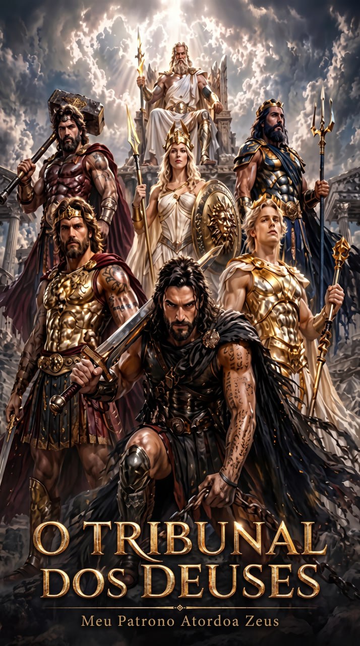Capa de O Tribunal dos Deuses Meu Patrono Atordoa Zeus