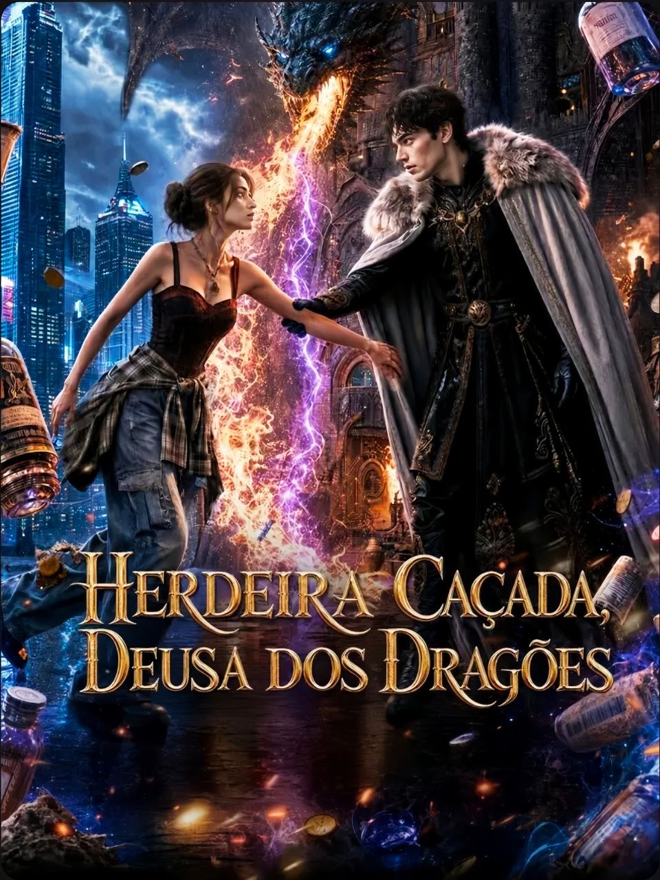 Capa de HERDEIRA CAÇADA, DEUSA DOS DRAGÕES