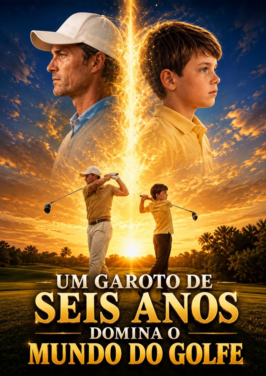 Capa de UM GAROTO DE SEIS ANOS DOMINA O MUNDO DO GOLFE